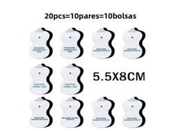 (5,5 X 8 Cm, 20 Piezas) Parche De Gel De Repuesto Autoadhesivo Para Terapia De Masaje De Pulso Tens