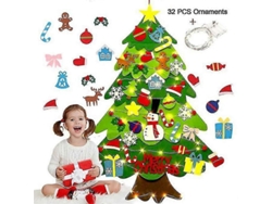 Kit para armar un árbol de Navidad de fieltro con adornos para niños, regalo de Navidad. Hengjian