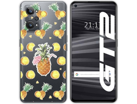 Carcasa para Realme GT 2 5G TUMUNDOSMARTPHONE Dibujos Transparente Piña Multicolor