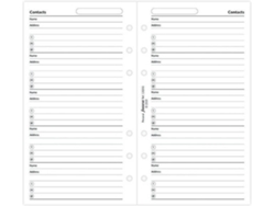 Recarga de Hojas FILOFAX Personal  Contatos (Blanco - Notas - 20 Hojas)