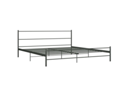 Maison Exclusive - Estructura De Cama Sin Colchón Metal Gris 200x200 Cm