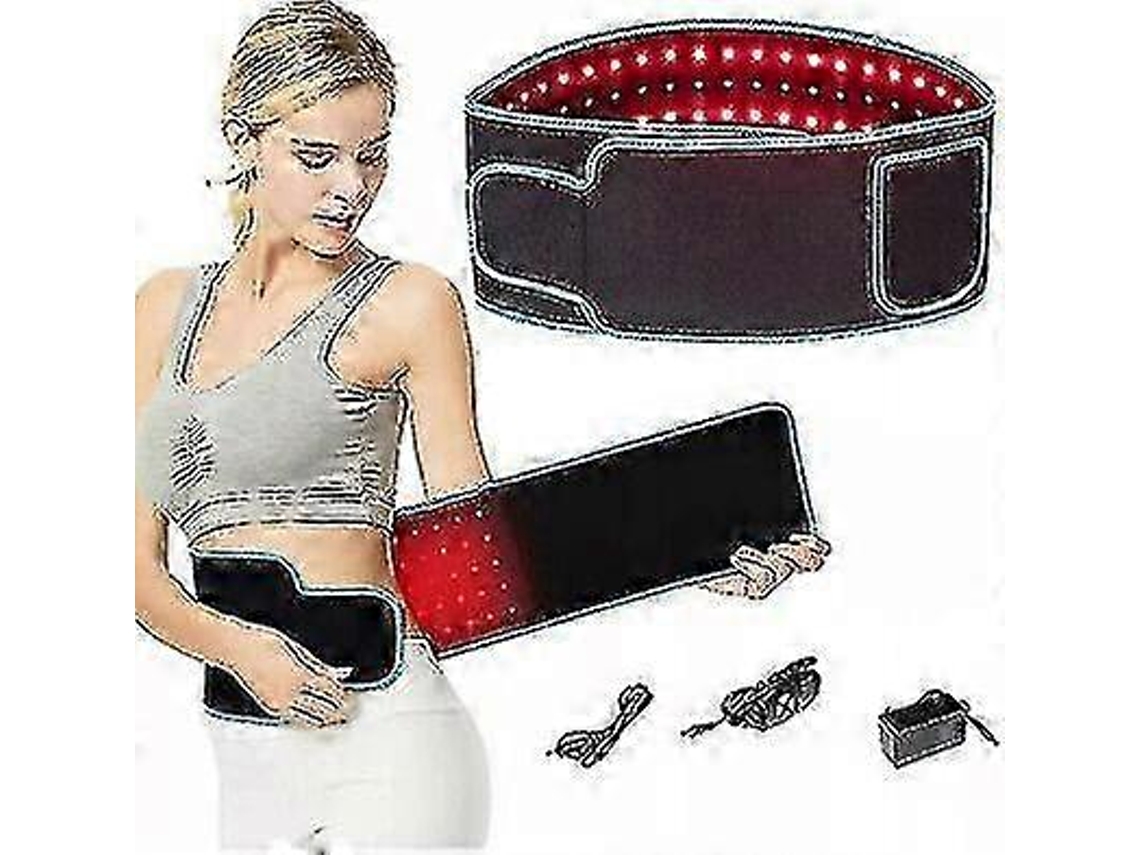 Cinturón de terapia de luz roja infrarroja con 105 LED para calor y alivio del dolor - DGZD