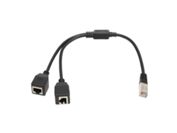 Cable Divisor Ethernet Rj45 Cat5, 1 Macho A 2 Hembras, Transmisión Estable.