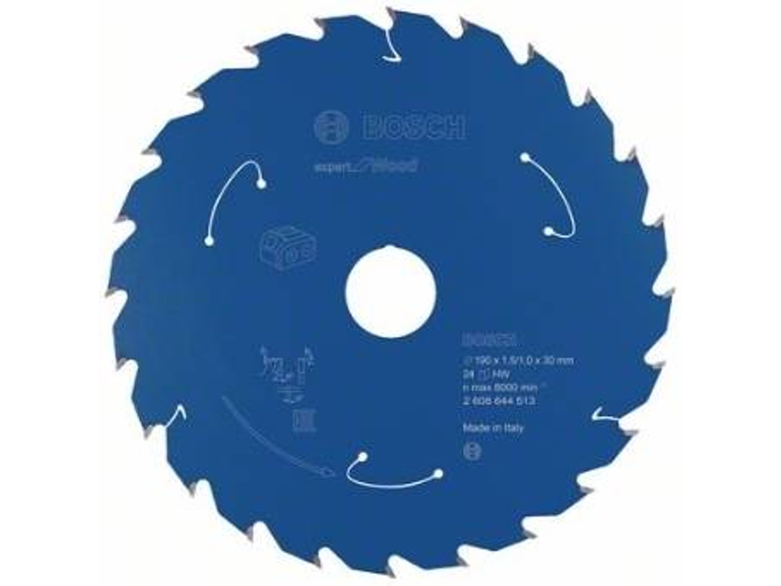 Disco de Sierra Circular BOSCH Para Sierra Sin Cables Expert para Madera 190x1.5/1x30 T24