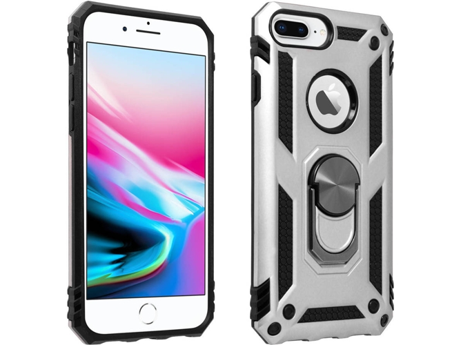 Funda iPhone 7 Plus, 8 Plus AVIZAR Anillo Plateado