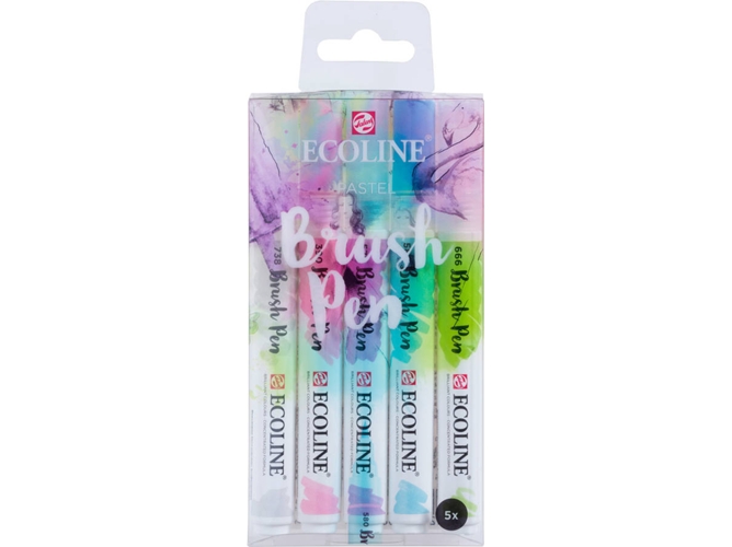 Marcadores TALENS Ecoline Brush Pen 11509901 (Multicolor - 5 Unidades)