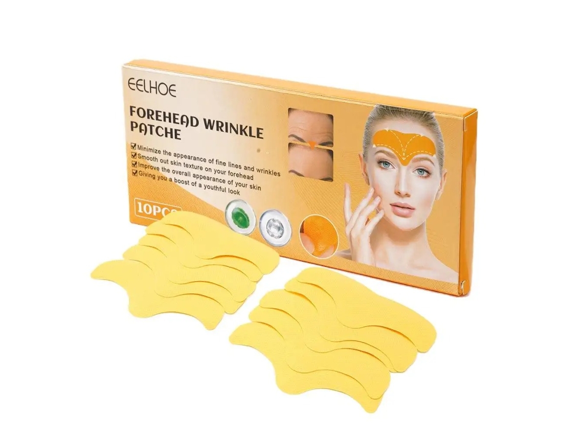10 Parches/caja De Parches Antiarrugas Para El Cuidado De La Piel Para Reafirmar La Frente Y Reducir Las Arrugas En Gel