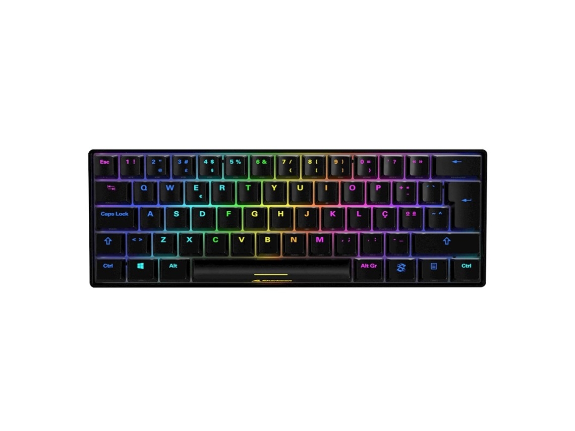Teclado USB Sharkoon Sgk50 S4 QWERTY para juegos en español, negro, 4044951033935vayotoy