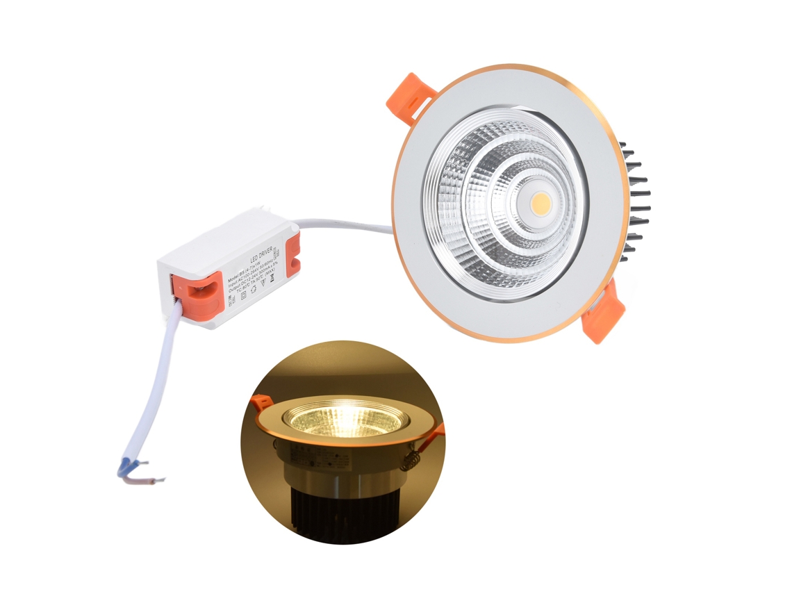 2026-luces Empotradas Led 4.3in 7w Luz Cálida 3000k Ángulo Ajustable Para Pasillo Cocina Dormitorio 100‑264v