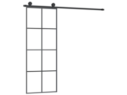 Puerta Corredera VIDAXL Negro Cristal (76x205cm)