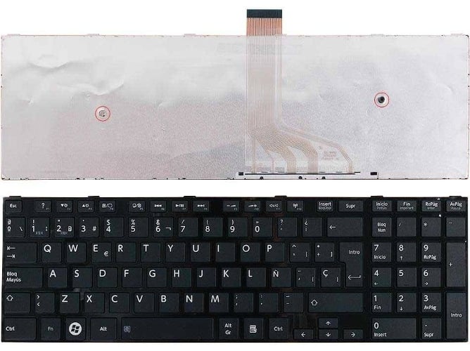 Teclado para Portátil Toshiba Satellite C55-A Marco Brillante