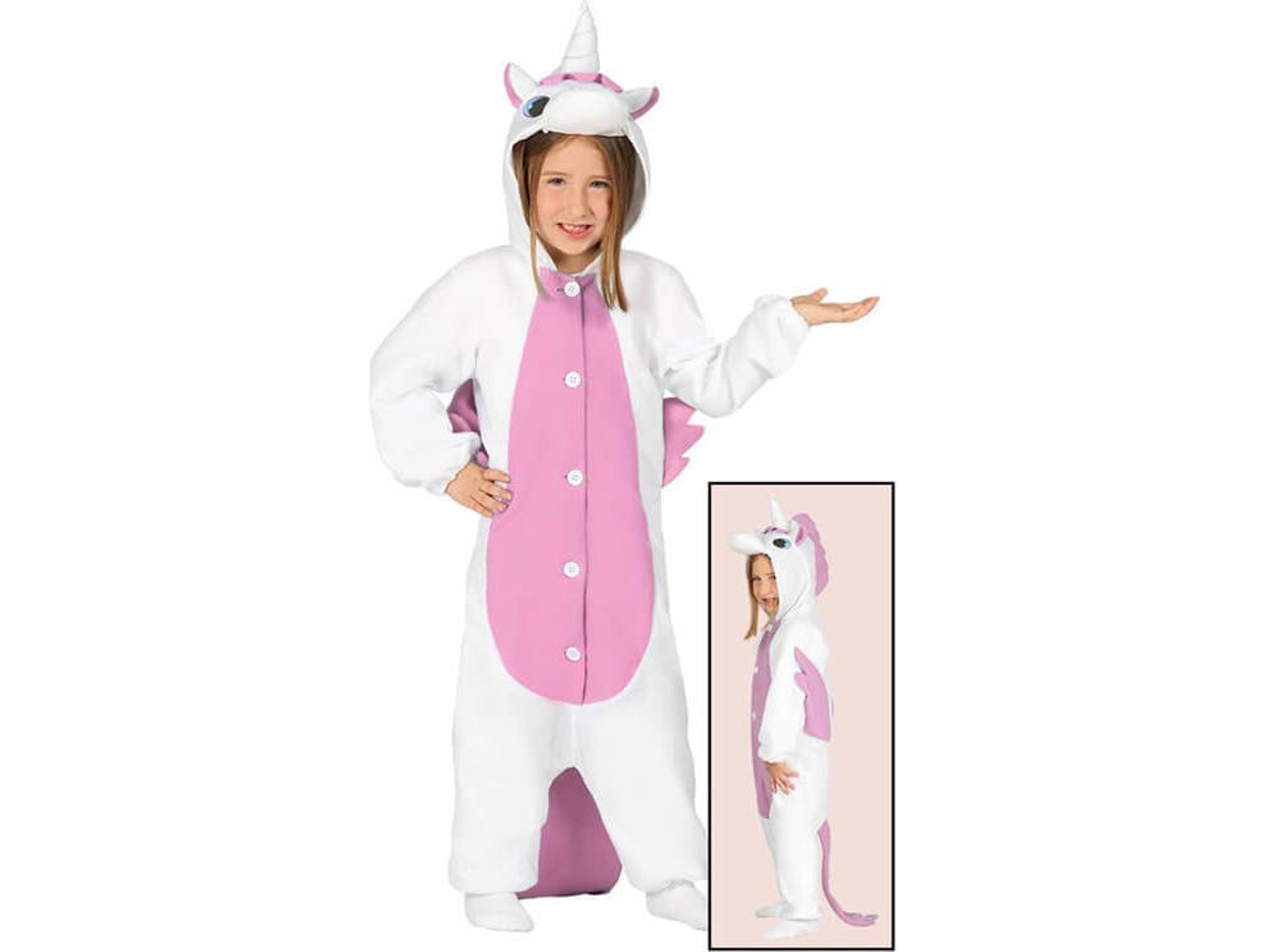 Disfraz de Niña DISFRAZZES Pijama Unicornio Rosa (Talla: 3 a 4 años)
