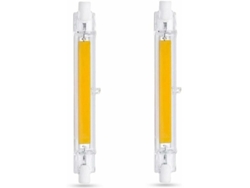 KOFIHETY Bombilla LED R7S 118mm 20W Blanco Frío 6000K 2000 Lúmenes No Regulable Slim COB para Pared Suelo 2 Unidades