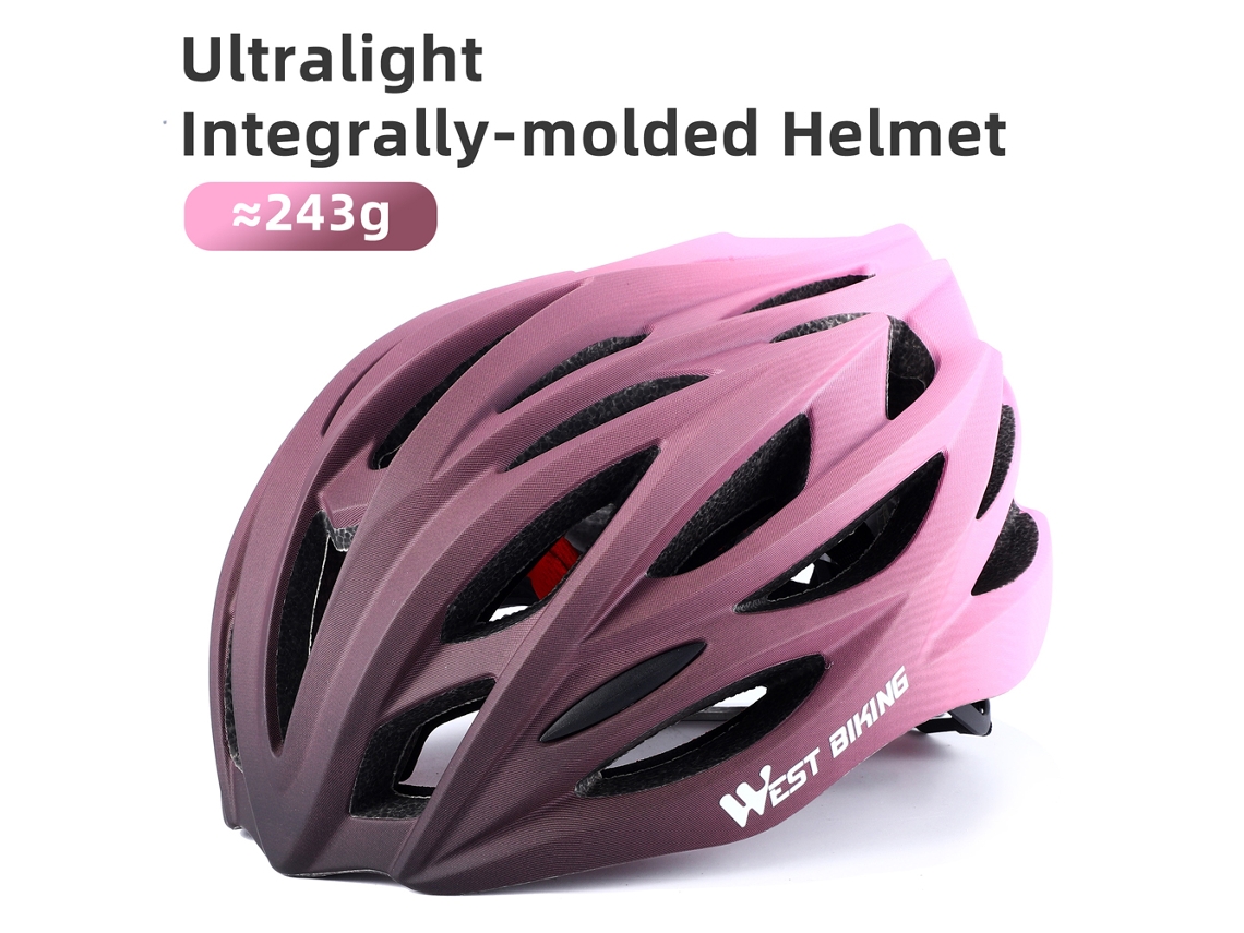 2026-casco De Bicicleta Ultraligero Integrado Con Color Degradado Respirable Equipo De Ciclismo Capa De Seguridad