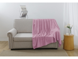 Manta Lisa de felpa larga y gruesa rosa 130*160cm-BOD HOME