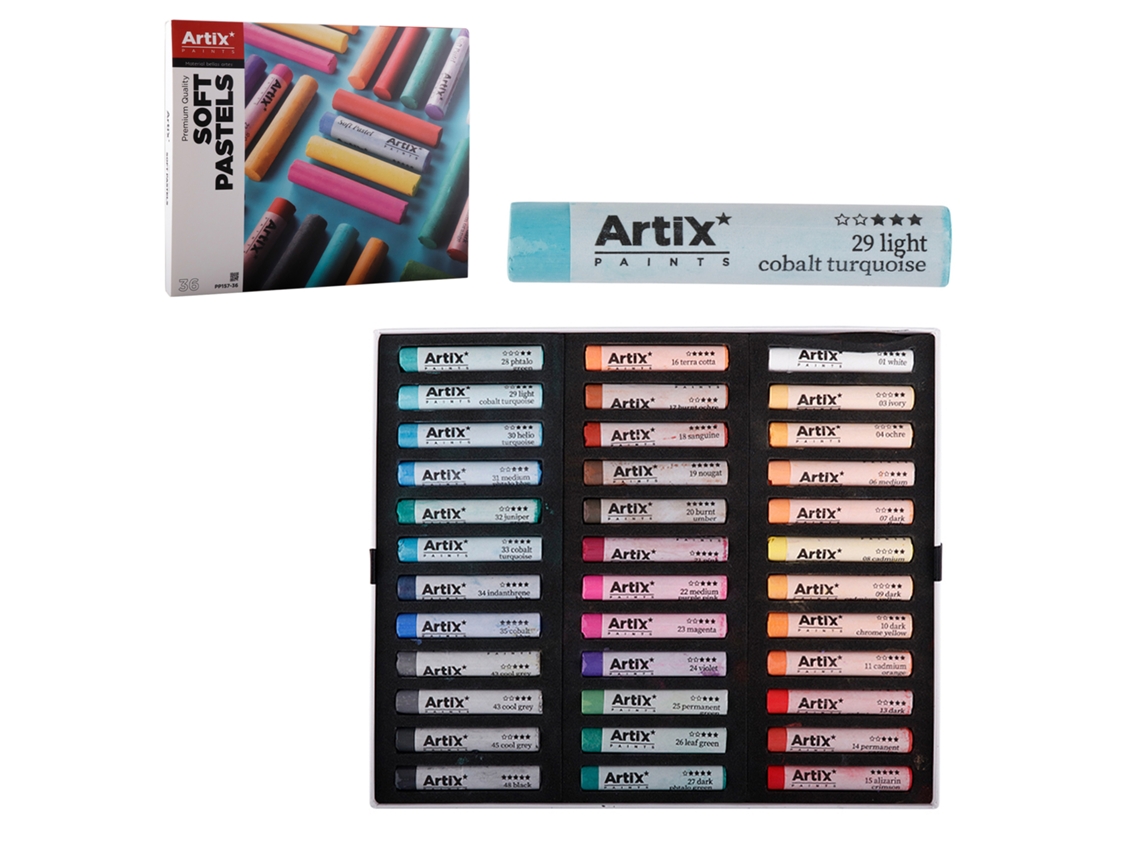 Juego de pintura pastel redonda de 36 colores