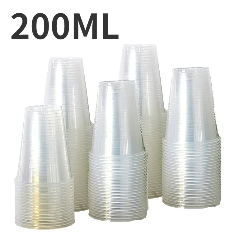 (200 Ml) Paquete De 50/100 Piezas De Vajilla Desechable De Plástico Transparente