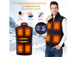 Chaleco Eléctrico Calefactable Con 11 Zonas Para Hombre Y Mujer, Chaqueta Usb De Invierno Para Mayor Comodidad, Ropa Para Exteriores.
