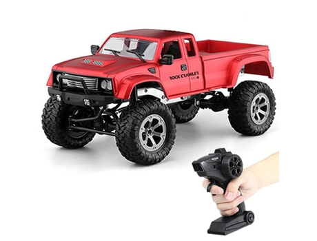 1:16 Coche Teledirigido, Camión de Alta Velocidad, Todoterreno, Juguetes Con Cámara Para Vehículos 002A Rojo