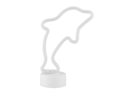 Lámpara de neón LED con forma de delfín 2026, pequeña luz nocturna impermeable para la decoración de habitaciones.