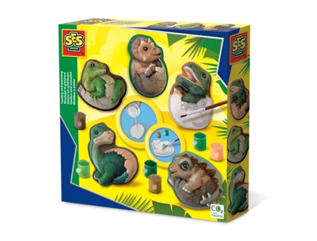 Juego Creativo SES CREATIVE Set de moldear Dinosaurios (Edad Mínima Recomendada: 3 años)
