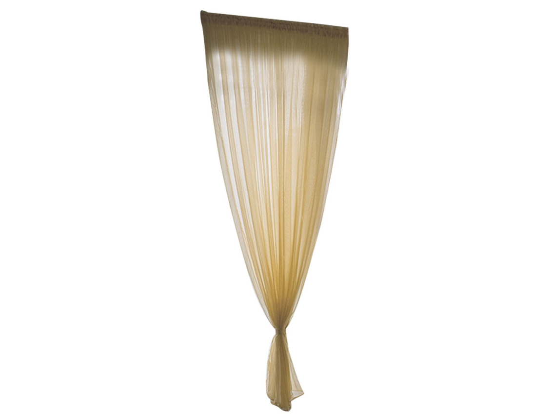 Cortina De Voil En Poliéster Estilo Sencillo, Paneles Transparentes Para Ventana, Decoración De Dormitorio Y Salón, Amarillo Dorado 1x2m