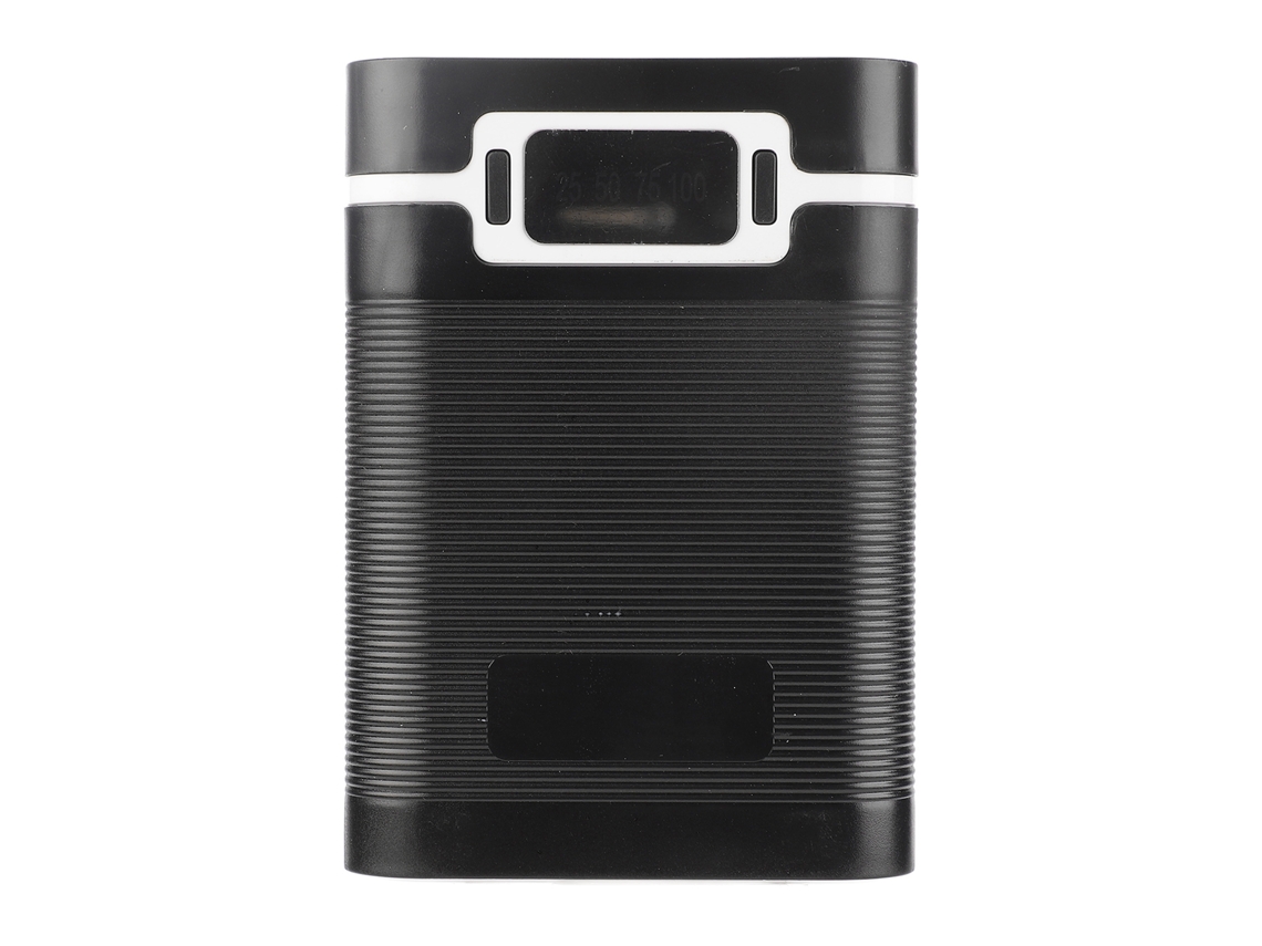 Caja Externa De Cargador De Baterías 4pcs 18650 Baterías Usb Dual Sin Soldadura Led Banco De Energía Portátil Diy Para Cámaras Negro