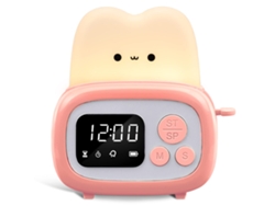 Temporizador Reloj Luz Nocturna para Niños, Tamaño de Mano Pequeña Lámpara de Reloj LED Portátil Temporizador de Escritorio para Niños para Cepillo de Dientes, Aprendizaje, IKIKSO