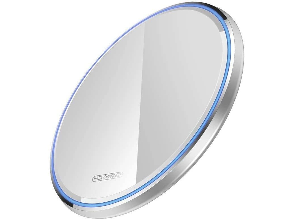 Cargador Sem Carregamento Rápido Espelho Superfície para iPhone 11 Pro YIZHOOD Seda Blanco