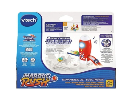 Set de Canicas Vtech Marble Rush - Expansion Kit Electronic - Raket Circuito Pista con Rampas 3 Piezas + 4 Años