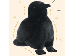Cuervo de peluche realista, lindo cuervo negro, juguete de peluche suave, muñeco de peluche de 25 cm. Zeuxo