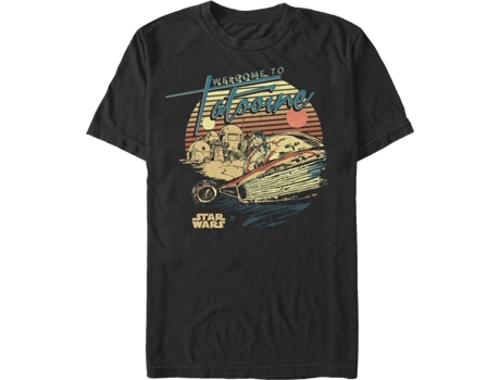 Camiseta Unisexo DEEPSTONE Welcome To Tatooine Star Wars Negro (S)
