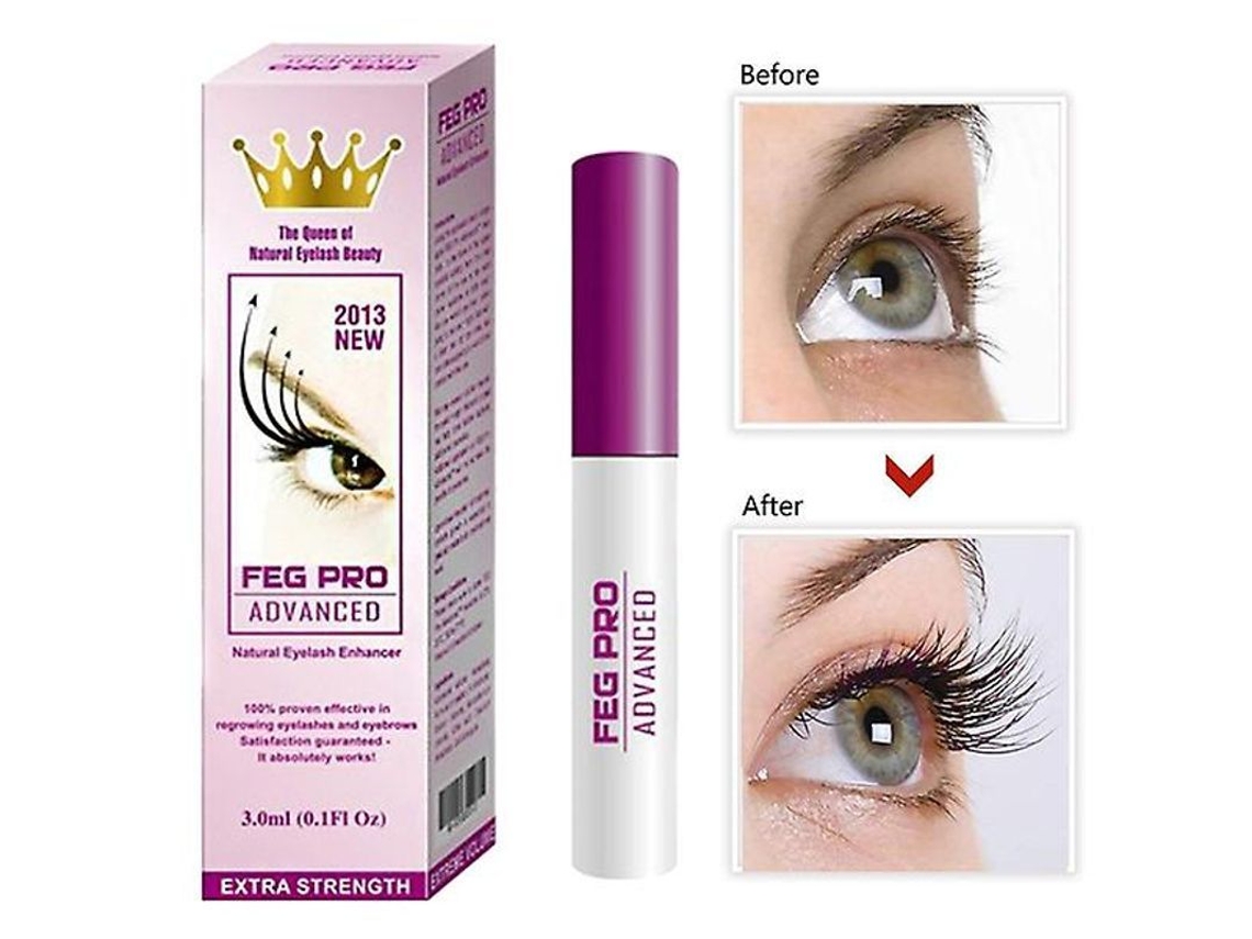 Feg Pro Sérum De Crecimiento De Pestañas A Base De Hierbas Naturales Para Alargar Y Extender Las Pestañas (3 Ml)