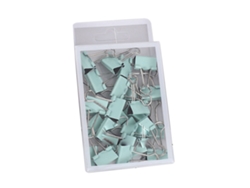 25 Clips De Carpeta Metálicos Multifunción Para Oficina Y Escuela Color Menta