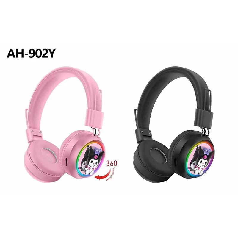 Auriculares Bluetooth para niños Ah 902 con sonido HiFi, inalámbricos, con dibujos animados de anime, descompresión inteligente de 360°, Vayotoy