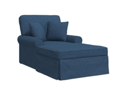 Maison Exclusive - Chaise Lounge Con Falda Con Cojín Con Almohada 3 Pcs Azul Tela