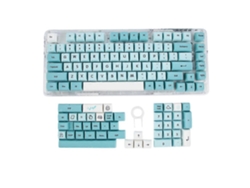 Teclado azul hielo con 126 teclas inglesas, interruptor mecánico, caja de presentación, teclados y teclados numéricos Everley891