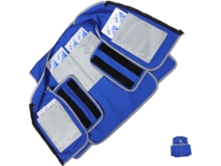 1 Chaleco refrigerante para hombre con bolsillos para hielo y compartimento para portátil.