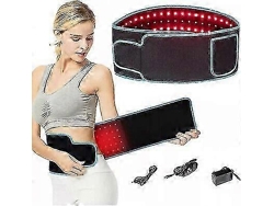 Cinturón terapéutico con luz roja infrarroja y 105 LED para calor y alivio del dolor.