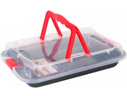 Molde De Horno Rectangular Antiadherente ACAN (Negro - Metal - 36 x 23 x 4,5 cm)