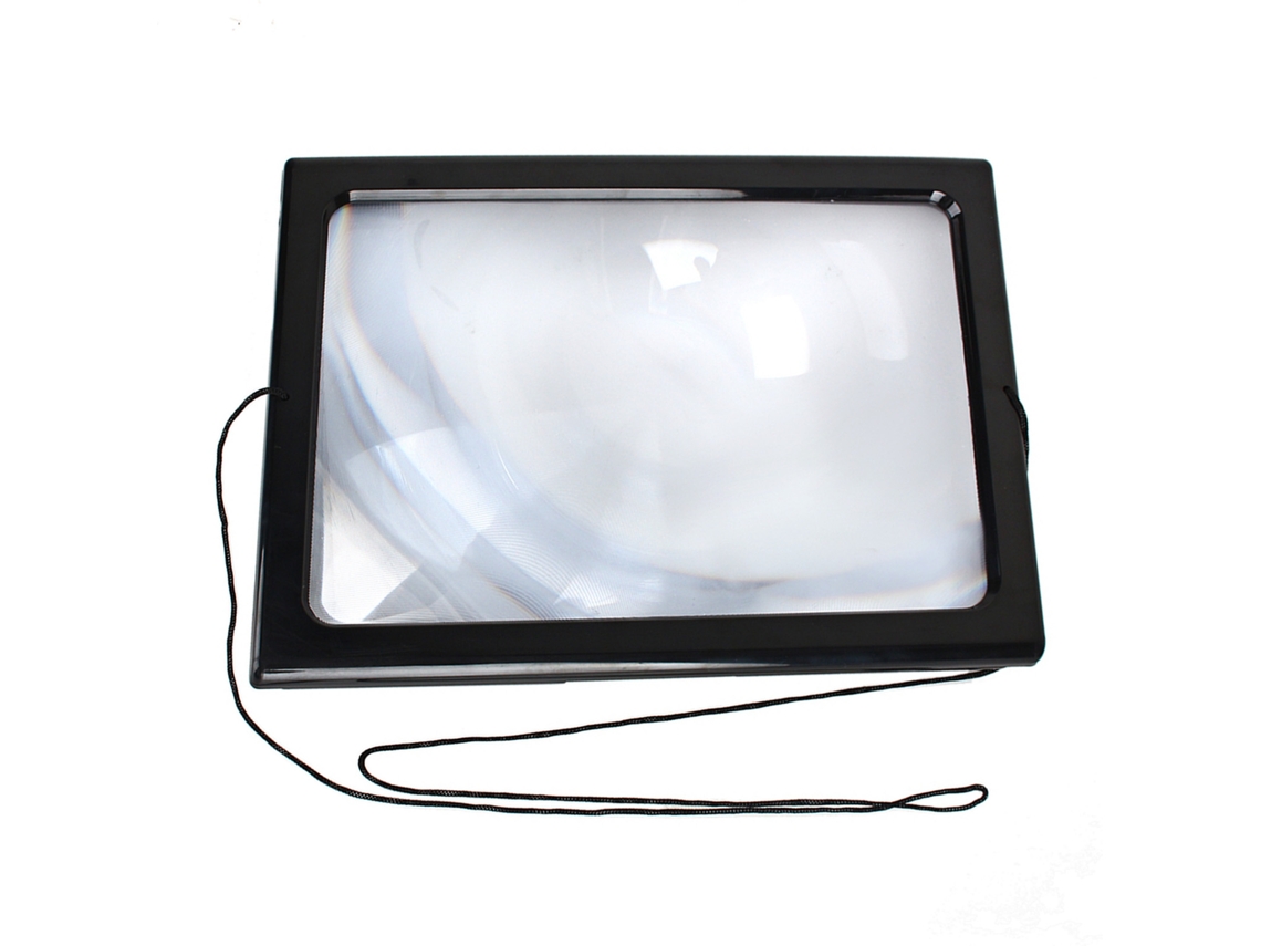 Lupa A4 3x con luz LED para lectura, manualidades y costura.