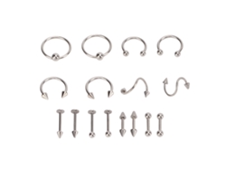 Conjunto De Piercings Nasales De Acero Inoxidable, Diferentes Formas, Seguros Para Mujeres.