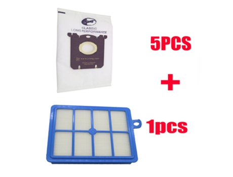 6 unids/set 1 reemplazo para Pc filtro Hepa 5 piezas bolsas de polvo para filtro de aspiradora Electrolux Electrolux Hepa y s-bag