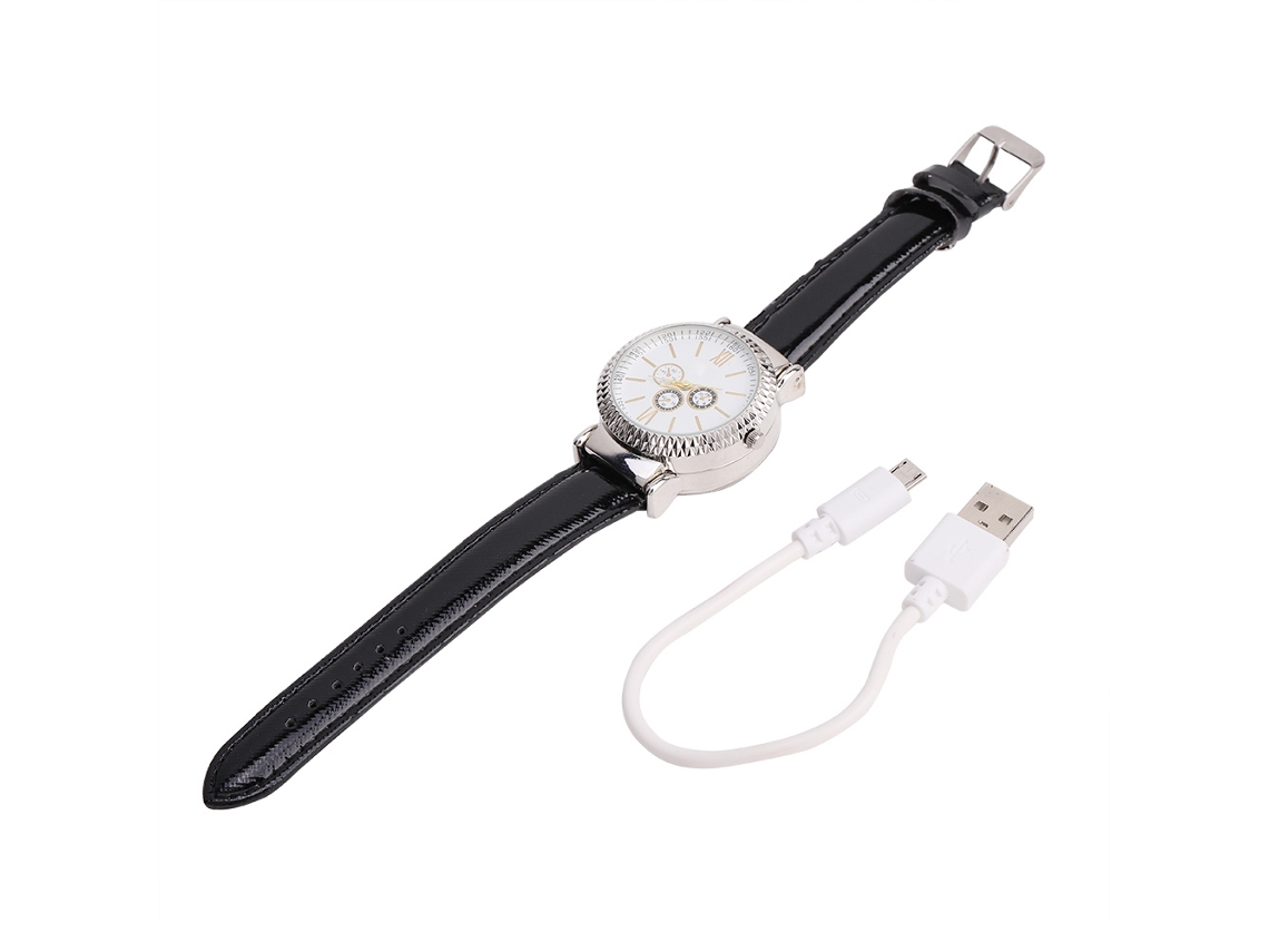 Encendedor Usb Recargable Multifuncional Antiviento Sin Flama Para Cigarrillos Y Reloj (plata)