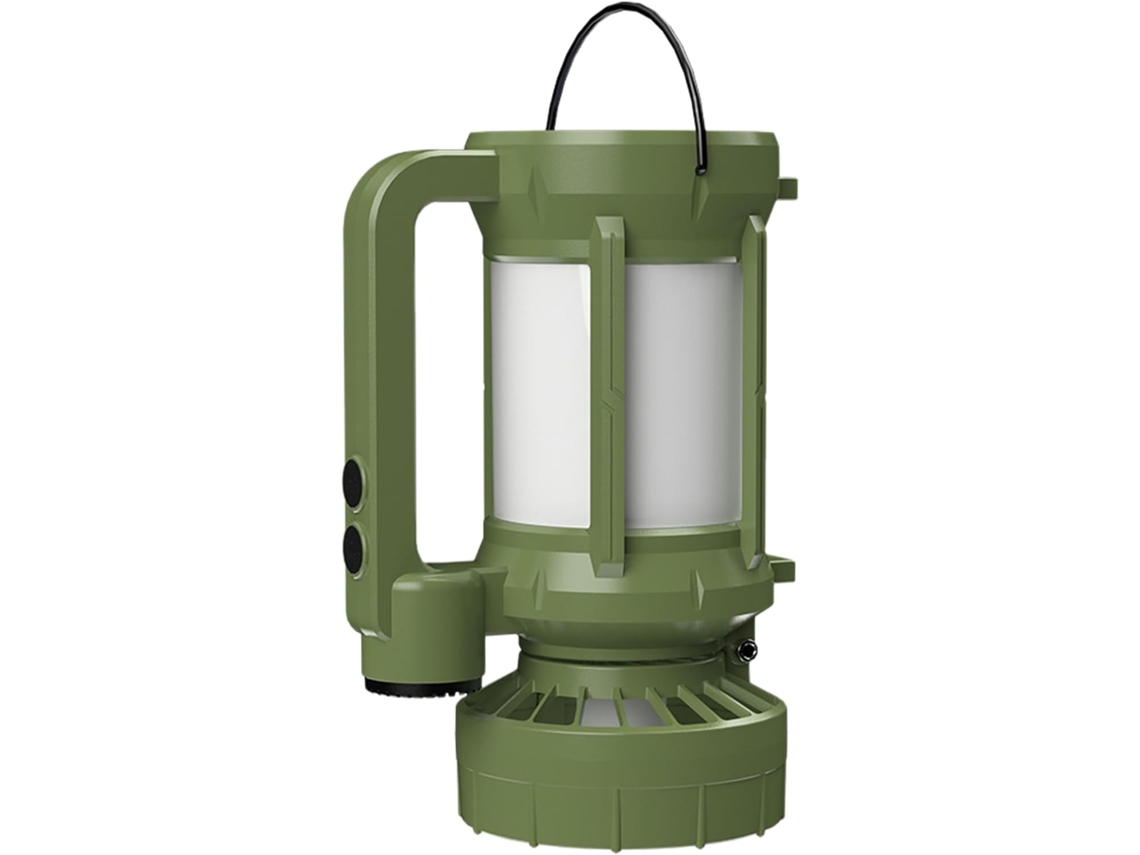 Lámpara solar de camping con ventilador incorporado, 4 modos de iluminación, recargable e ideal para Gokoco