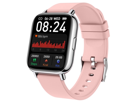 Smartwatch WEB2O 1.69 Touch Fitness Watch 24 Modos IP68 Rastreadores de actividad Impermeable para Android y iOS Rosa