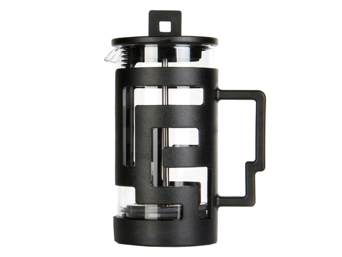 Cafetera francesa de vidrio con diseño de laberinto, color negro, 350 ml, ideal para el hogar