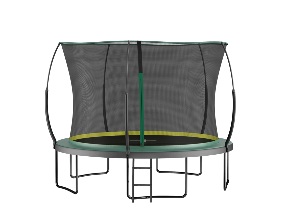 Cama Elástica De Seguridad Sin Muelles, 366 Cm, Con Red De Jardín.