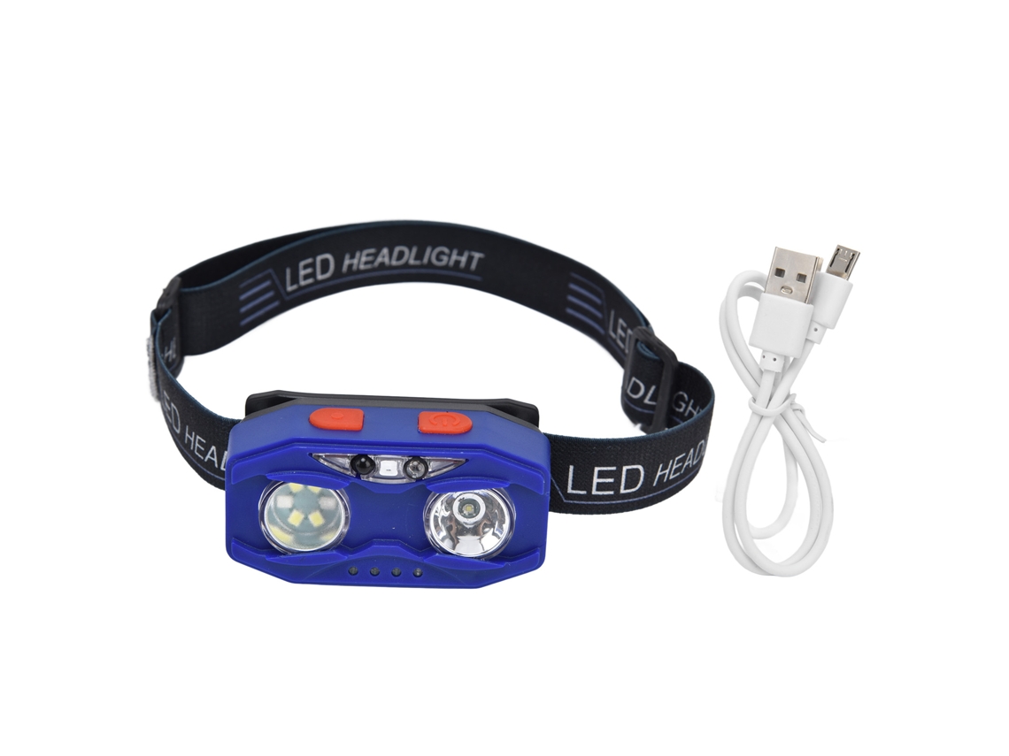 2026-linterna Frontal Led Recargable Con Inducción Por Movimiento, Impermeable, Fuente Dual, Bandana Ajustable