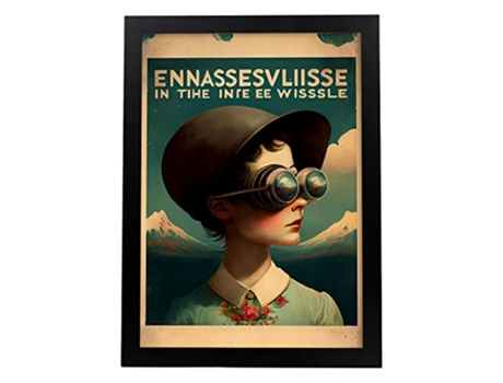 NACNIC Poster Cartel En Estilo Surrealismo Cinematográfico Ilustraciones Y Grabados De Historieta Abstracta Y Artística A3 Marcos Negros